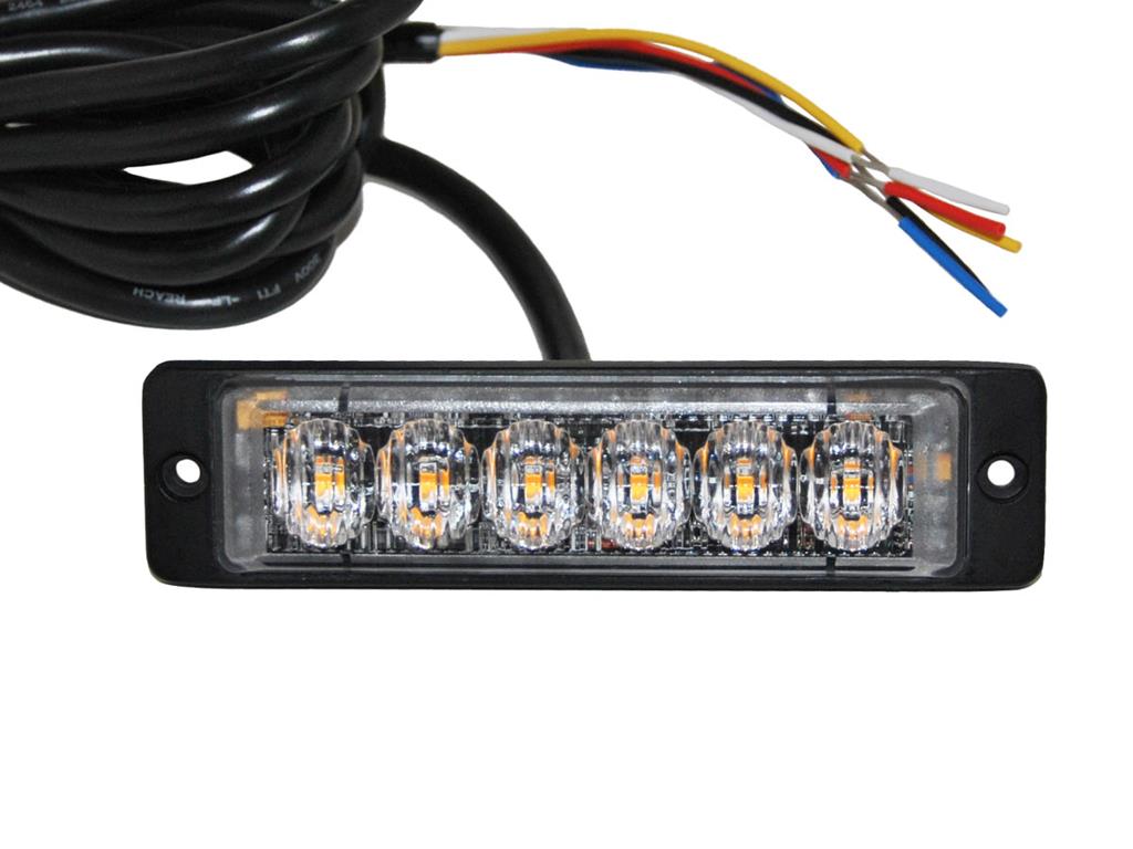 Lavprofil blitz blink med 6 x 30W LED med natsÃ¦nkning